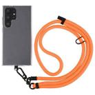 8mm Solid Color Adjustable Phone Anti-lost Neck Chain Nylon Crossbody Lanyard, Adjustable Length: about 75-135cm(Orange) - 1