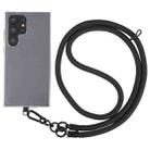 10mm Solid Color Adjustable Phone Anti-lost Neck Chain Nylon Crossbody Lanyard, Adjustable Length: about 75-135cm(Black) - 1