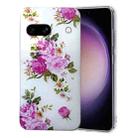 For Google Pixel 8A Colored Drawing Pattern TPU Phone Case(Rose Flower) - 1