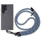 8mm Twill Texture Adjustable Phone Anti-lost Neck Chain Nylon Crossbody Lanyard, Adjustable Length: about 75-135cm(Dark Light Blue) - 1