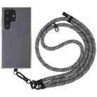 8mm Twill Texture Adjustable Phone Anti-lost Neck Chain Nylon Crossbody Lanyard, Adjustable Length: about 75-135cm(Black Grey) - 1