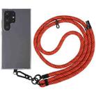 8mm Twill Texture Adjustable Phone Anti-lost Neck Chain Nylon Crossbody Lanyard, Adjustable Length: about 75-135cm(Red Orange) - 1
