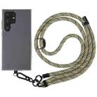 8mm Twill Texture Adjustable Phone Anti-lost Neck Chain Nylon Crossbody Lanyard, Adjustable Length: about 75-135cm(Dark Green Gold) - 1