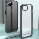 For iPhone SE 2024 Armor Clear TPU Hard PC Phone Case(Matte Black) - 1