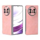For Huawei Mate X5 PU Leather Frosted Transparent Edge Phone Case(Pink) - 1