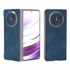 For Huawei Mate X5 PU Leather Frosted Transparent Edge Phone Case(Blue) - 1