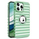 For iPhone 15 Pro Hollow Heat Dissipation MagSafe Magnetic PC Phone Case(Green) - 1