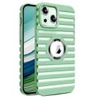 For iPhone 15 Plus Hollow Heat Dissipation MagSafe Magnetic PC Phone Case(Green) - 1