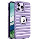 For iPhone 14 Pro Max Hollow Heat Dissipation MagSafe Magnetic PC Phone Case(Purple) - 1