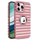 For iPhone 14 Pro Max Hollow Heat Dissipation MagSafe Magnetic PC Phone Case(Pink) - 1