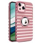 For iPhone 13 Hollow Heat Dissipation MagSafe Magnetic PC Phone Case(Pink) - 1