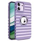 For iPhone 12 Hollow Heat Dissipation MagSafe Magnetic PC Phone Case(Purple) - 1