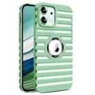 For iPhone 12 Hollow Heat Dissipation MagSafe Magnetic PC Phone Case(Green) - 1