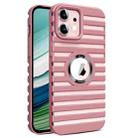 For iPhone 12 Hollow Heat Dissipation MagSafe Magnetic PC Phone Case(Pink) - 1