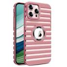 For iPhone 12 Pro Max Hollow Heat Dissipation MagSafe Magnetic PC Phone Case(Pink) - 1