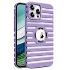 For iPhone 12 Pro Hollow Heat Dissipation MagSafe Magnetic PC Phone Case(Purple) - 1