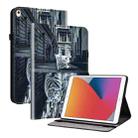 For iPad 10.2 2021 / Air 10.5 Crystal Texture Painted Leather Smart Tablet Case(Cat Reflection Tiger) - 1