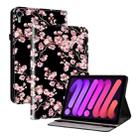 For iPad mini 6 / mini 2024 Crystal Texture Painted Leather Smart Tablet Case(Plum Bossom) - 1