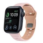 For Apple Watch SE 40mm Wave Texture Reverse Buckle Silicone Watch Band(Pink+Rose Ash) - 1