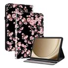 For Samsung Galaxy Tab A9+ Crystal Texture Painted Leather Tablet Case(Plum Bossom) - 1