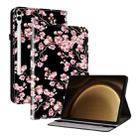 For Samsung Galaxy Tab S9+ / S9 FE+ Crystal Texture Painted Leather Tablet Case(Plum Bossom) - 1