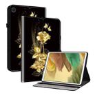 For Samsung Galaxy Tab A7 Lite 8.7 Crystal Texture Painted Leather Tablet Case(Gold Butterfly Rose) - 1