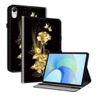 For Honor Pad X8 Pro / X9 2023 Crystal Texture Painted Leather Tablet Case(Gold Butterfly Rose) - 1