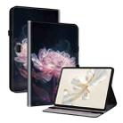 For Honor Pad 9 12.1 Crystal Texture Painted Leather Tablet Case(Purple Peony) - 1