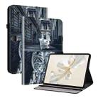 For Honor Pad 9 12.1 Crystal Texture Painted Leather Tablet Case(Cat Reflection Tiger) - 1