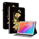 For Huawei MatePad T 10s / Enjoy Tablet 2 Crystal Texture Painted Leather Smart Tablet Case(Gold Butterfly Rose) - 1