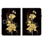 For OPPO Pad SE 11 inch Crystal Texture Painted Leather Tablet Case(Gold Butterfly Rose) - 3
