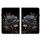 For OPPO Pad SE 11 inch Crystal Texture Painted Leather Tablet Case(Black Rose) - 3