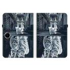 For OPPO Pad SE 11 inch Crystal Texture Painted Leather Tablet Case(Cat Reflection Tiger) - 3