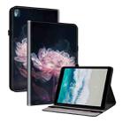 For Nokia T10 Crystal Texture Painted Leather Tablet Case(Purple Peony) - 1