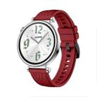 For Huawei Watch GT 4 18mm Texture Black Buckle Silicone Watch Band(Red) - 1