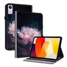 For Xiaomi Redmi Pad SE Crystal Texture Painted Leather Tablet Case(Purple Peony) - 1