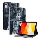 For Xiaomi Redmi Pad SE Crystal Texture Painted Leather Tablet Case(Cat Reflection Tiger) - 1
