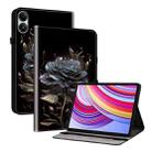 For Xiaomi Redmi Pad Pro 12.1 Crystal Texture Painted Leather Tablet Case(Black Rose) - 1