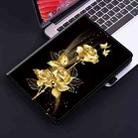 For Xiaomi Redmi Pad SE 8.7 Crystal Texture Painted Leather Tablet Case(Gold Butterfly Rose) - 2