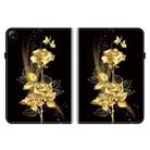 For Xiaomi Redmi Pad SE 8.7 Crystal Texture Painted Leather Tablet Case(Gold Butterfly Rose) - 3