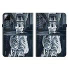 For Xiaomi Pad 7 / Pad 7 Pro Crystal Texture Painted Leather Tablet Case(Cat Reflection Tiger) - 3