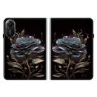 For Xiaomi Redmi Pad 2 11 inch Crystal Texture Painted Leather Tablet Case(Black Rose) - 3