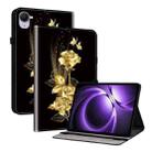 For Xiaomi Redmi K Pad 8.8 inch Crystal Texture Painted Leather Tablet Case(Gold Butterfly Rose) - 1