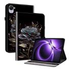 For Xiaomi Redmi K Pad 8.8 inch Crystal Texture Painted Leather Tablet Case(Black Rose) - 1