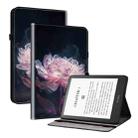 For Amazon Kindle Paperwhite5 Crystal Texture Painted Leather Tablet Case(Purple Peony) - 1