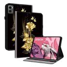 For Lenovo Legion Y700 2023 Crystal Texture Painted Leather Tablet Case(Gold Butterfly Rose) - 1
