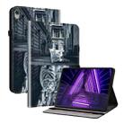 For Lenovo M10 Plus 10.3 Crystal Texture Painted Leather Tablet Case(Cat Reflection Tiger) - 1