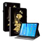 For Lenovo Tab M8 HD 8.0 Crystal Texture Painted Leather Tablet Case(Gold Butterfly Rose) - 1