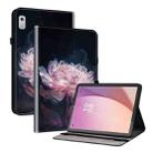 For Lenovo Tab M9 Crystal Texture Painted Leather Tablet Case(Purple Peony) - 1