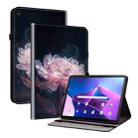 For Lenovo Tab M10 Plus HD 10.6 3rd Gen Crystal Texture Painted Leather Tablet Case(Purple Peony) - 1